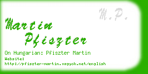 martin pfiszter business card